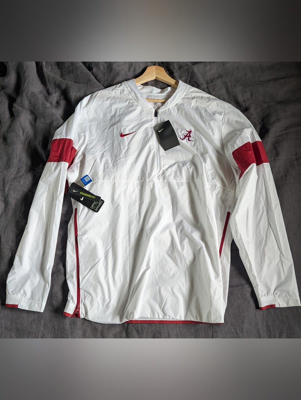 Nike Alabama Crimson Tide On Field Quarter Zip Windbreaker Mens New With Tag